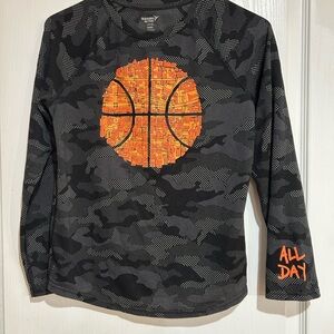 Old Navy Kids Camo Basketball Tee - Black and Orange